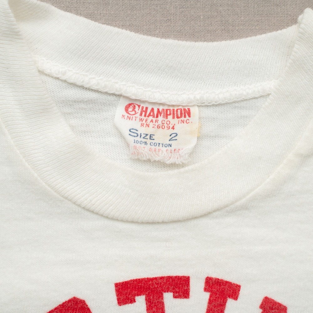 Vintage 60s Champion Knitwear Running Man Hastings 19?? Horse Baby T Shirt - Picture 3 of 5